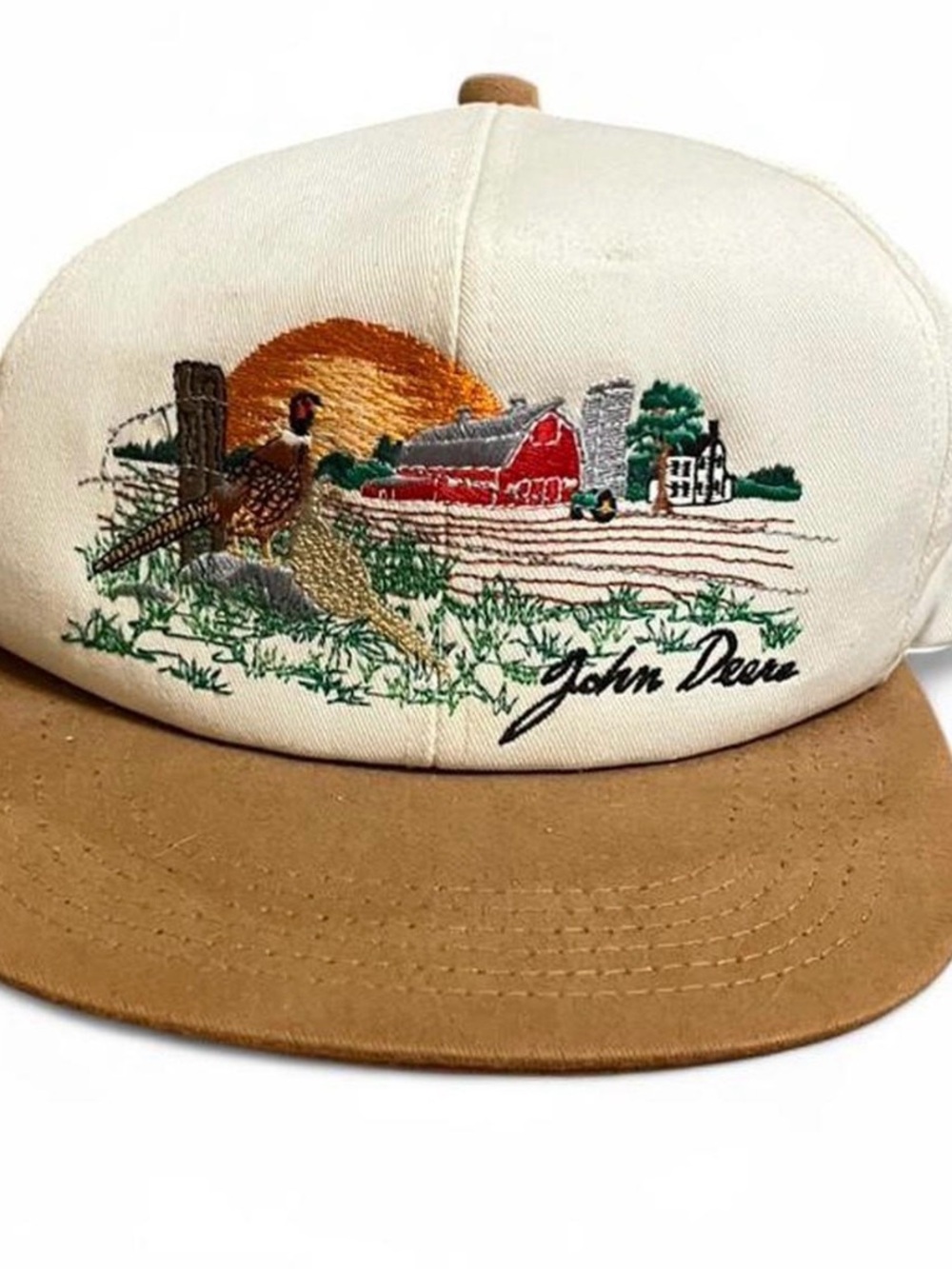 Vintage John Deere K-Products Men’s Hat Embroidered Farm Trucker Hat